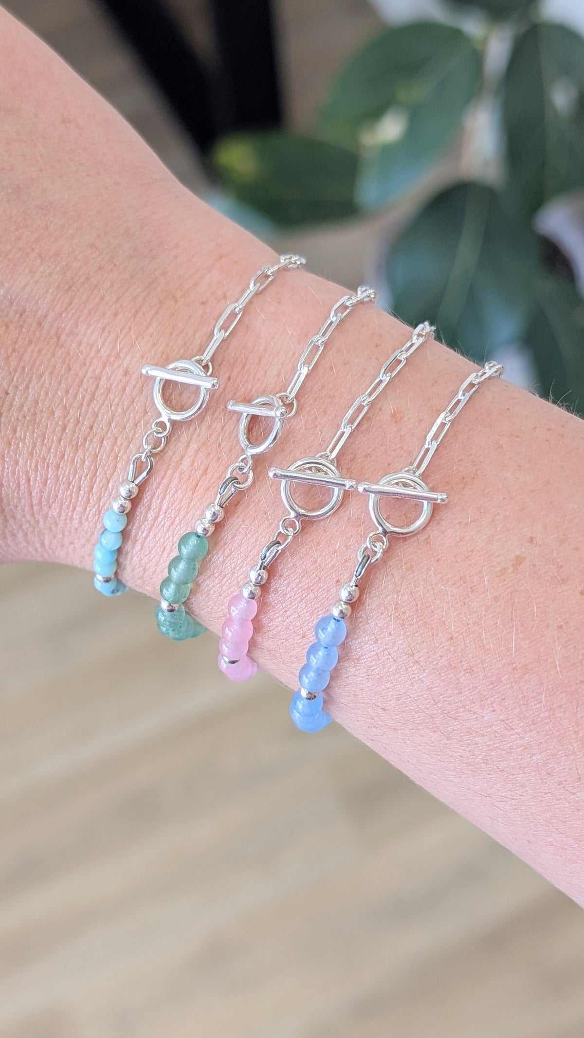 Sterling Silver Amazonite Gemstone Necklace