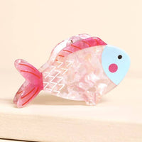 Lisa Angel (US Duties Paid) - Pink Resin Large Fish Hair Clip