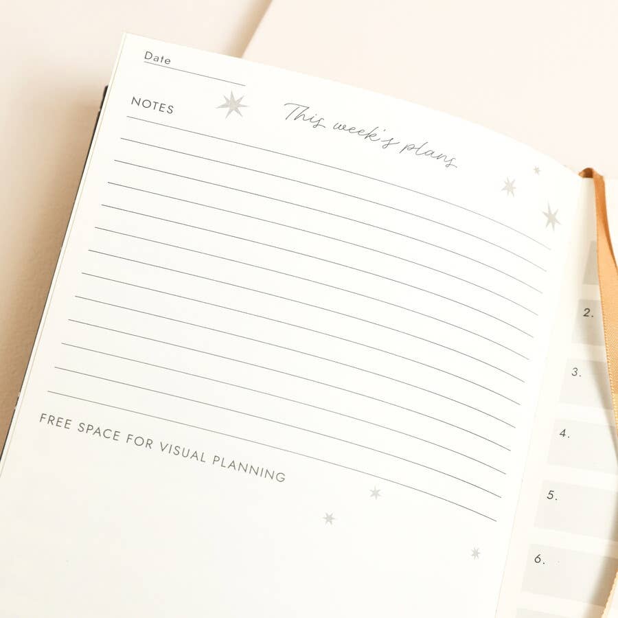 Lisa Angel - Navy Celestial Goals and Aspirations Notebook