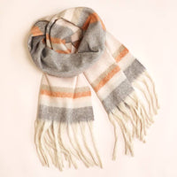 Lisa Angel - Terracotta Stripe Winter Scarf