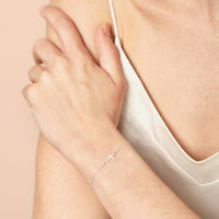 Sterling Silver Cross Charm Bracelet