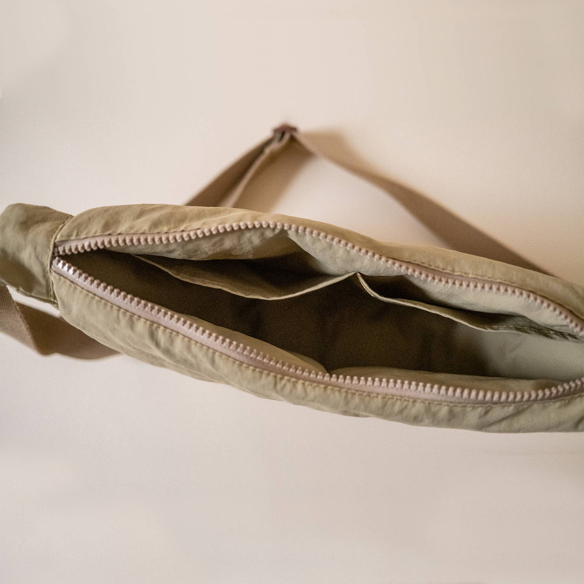 cai & jo - Nylon Sling Bag in Eucalyptus