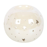 Something Different Wholesale - White Iridescent Star Oil Burner and Wax Warmer