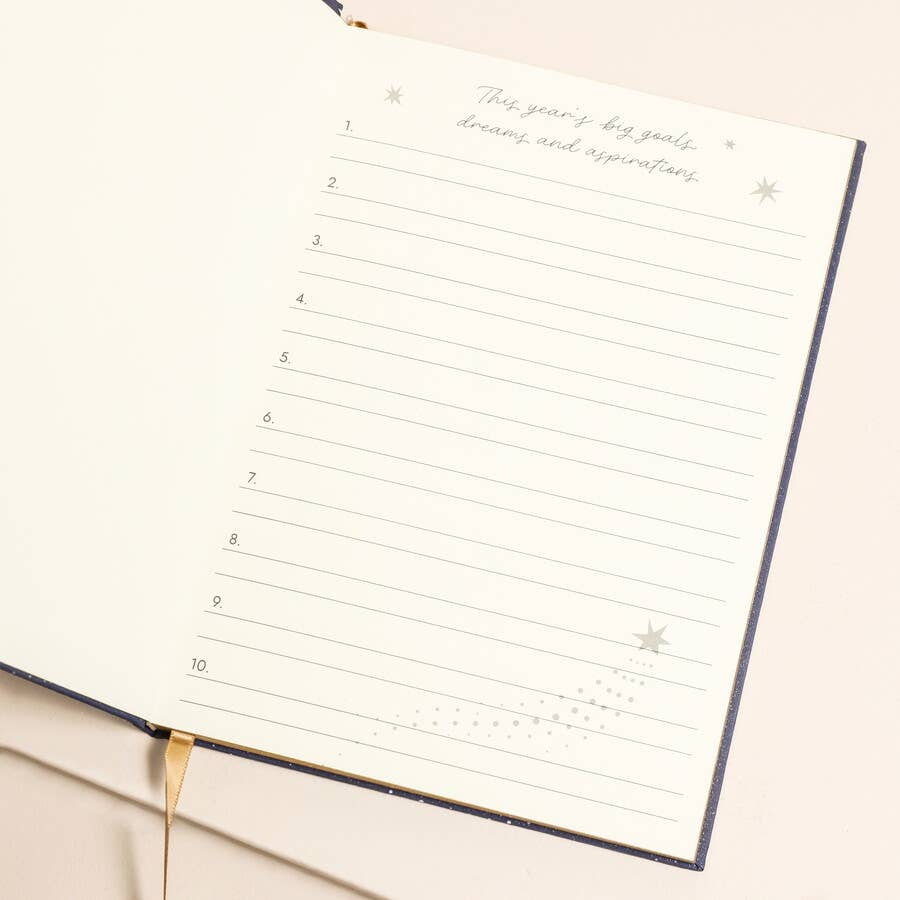 Lisa Angel - Navy Celestial Goals and Aspirations Notebook