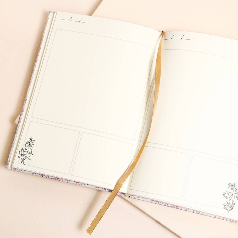 Lisa Angel - Pink Wildflower Print Sketch A Day Visual Journal