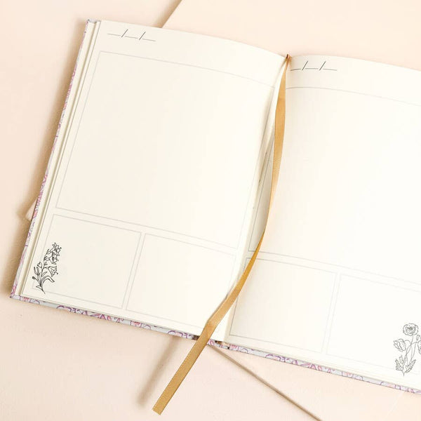 Lisa Angel - Pink Wildflower Print Sketch A Day Visual Journal