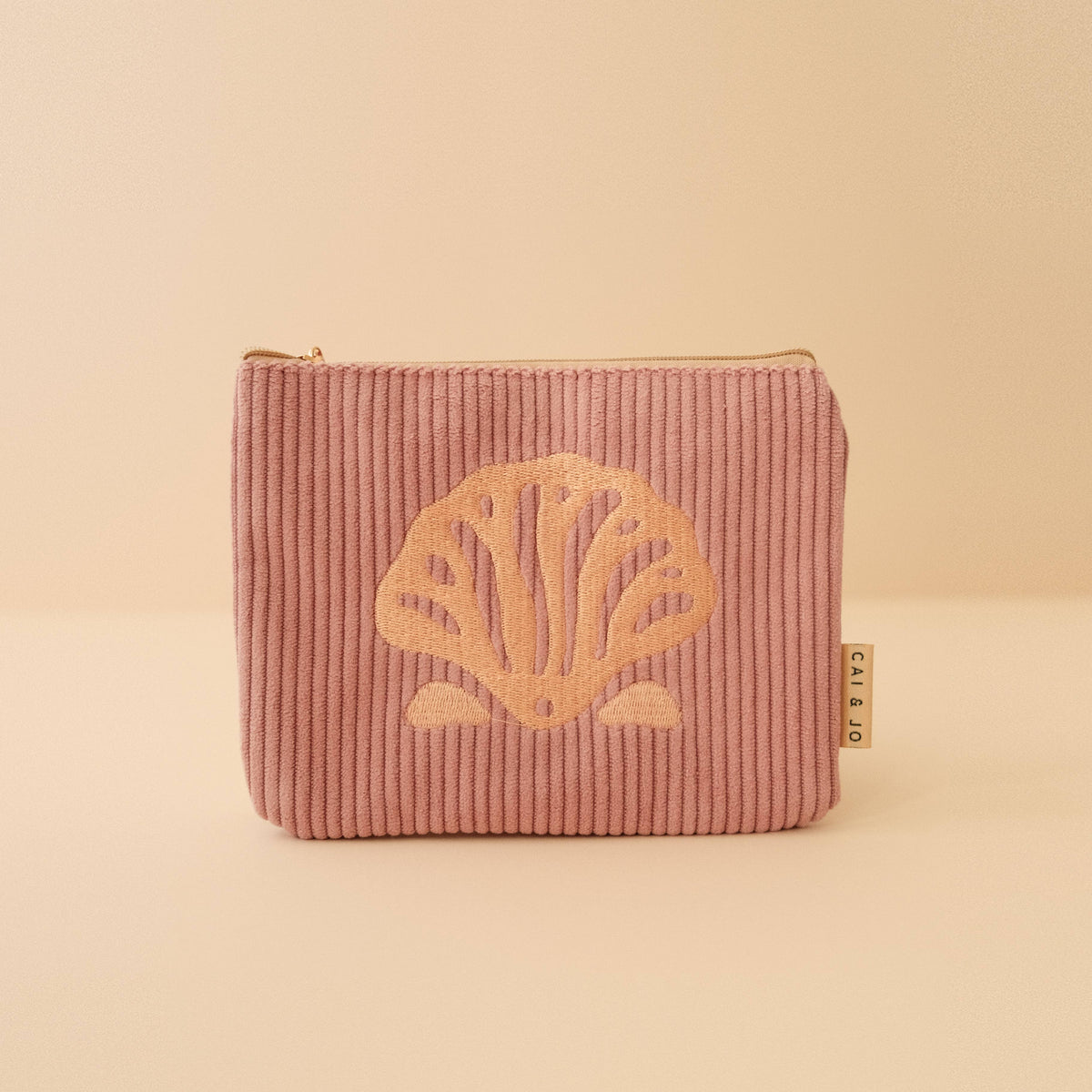 cai & jo - Corduroy Pouch in Island Pink
