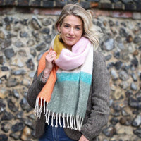 Lisa Angel - Colourful Block Winter Scarf