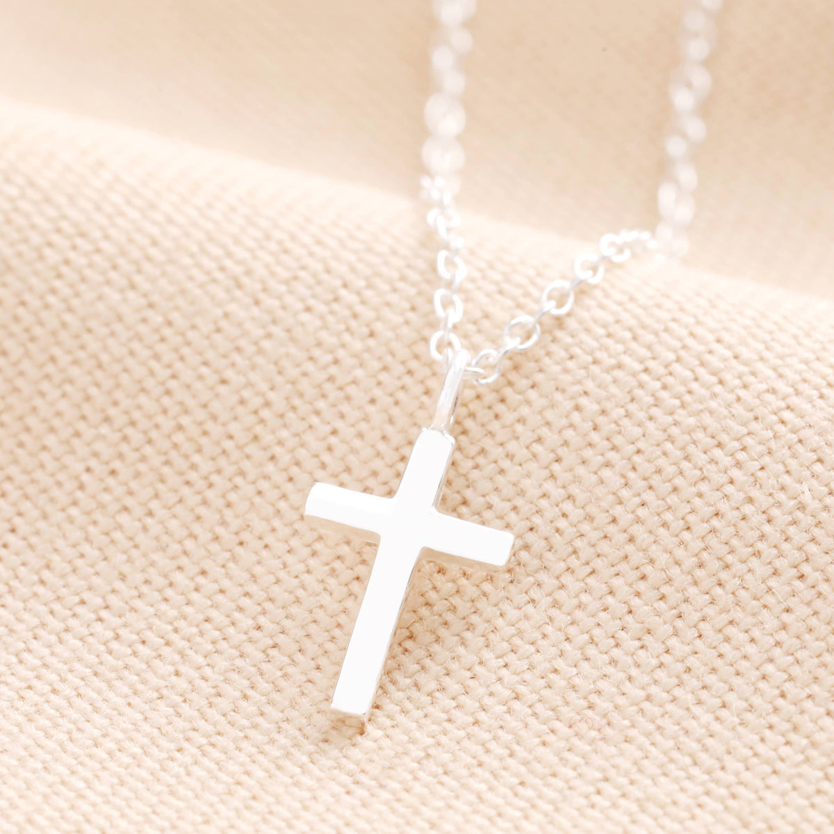 Sterling Silver Small Cross Pendant Necklace