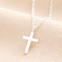 Sterling Silver Small Cross Pendant Necklace