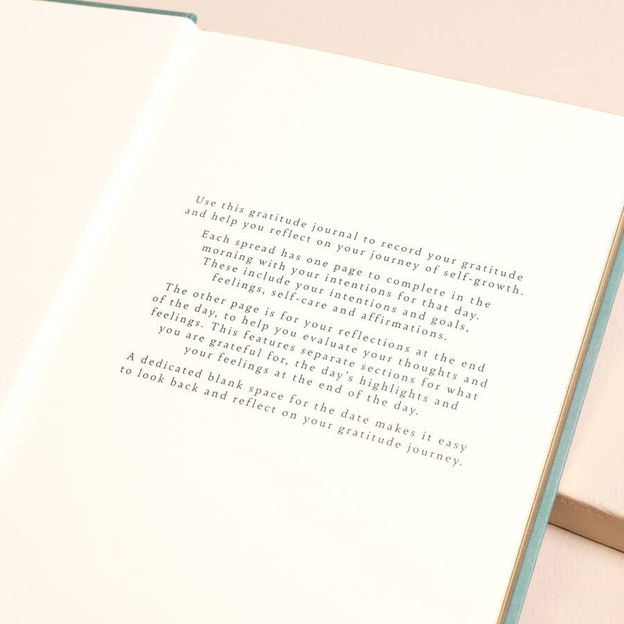 Lisa Angel - Green Floral Daily Gratitude Journal