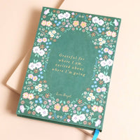 Lisa Angel - Green Floral Daily Gratitude Journal
