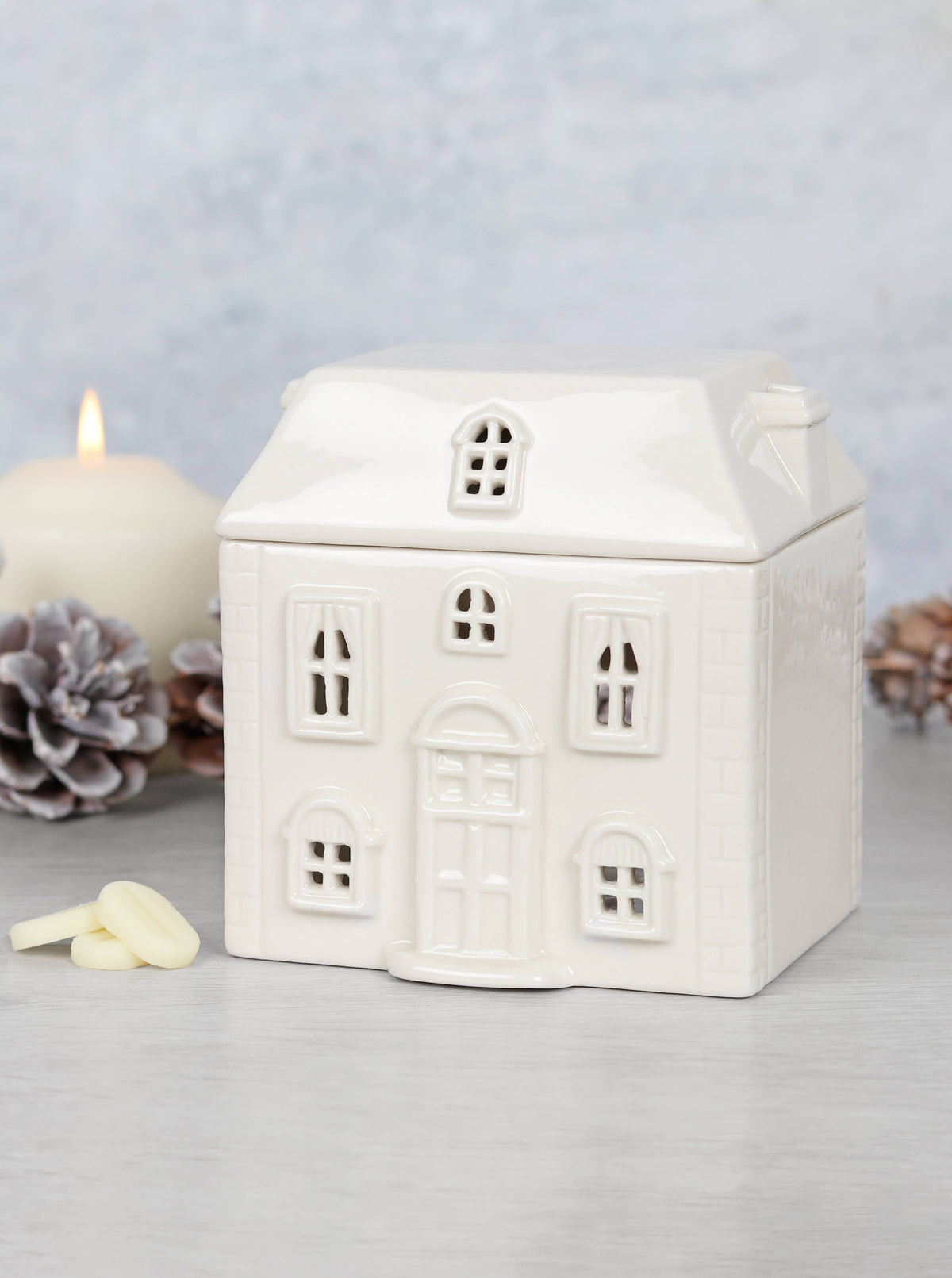 Something Different Wholesale - White Ceramic House Oil Burner