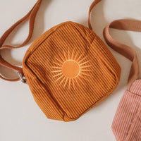 cai & jo - Corduroy Crossbody Bag in Burnt Orange