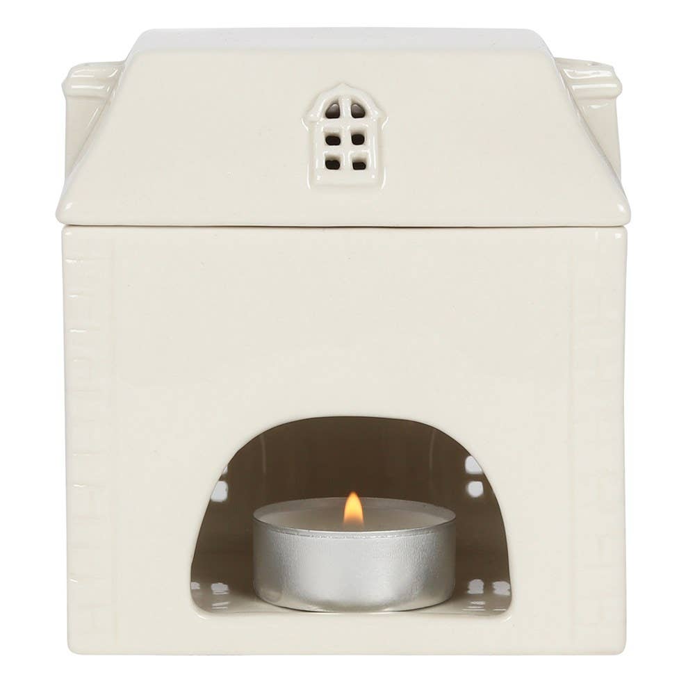 Something Different Wholesale - White Ceramic House Oil Burner