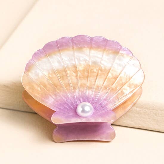 Lisa Angel (US Duties Paid) - Large Lilac Shell Hair Clip