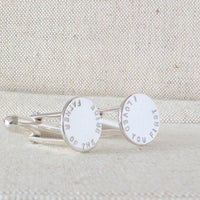 Personalised Sterling Silver Cufflinks