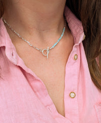 Sterling Silver Amazonite Gemstone Necklace