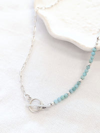 Sterling Silver Amazonite Gemstone Necklace