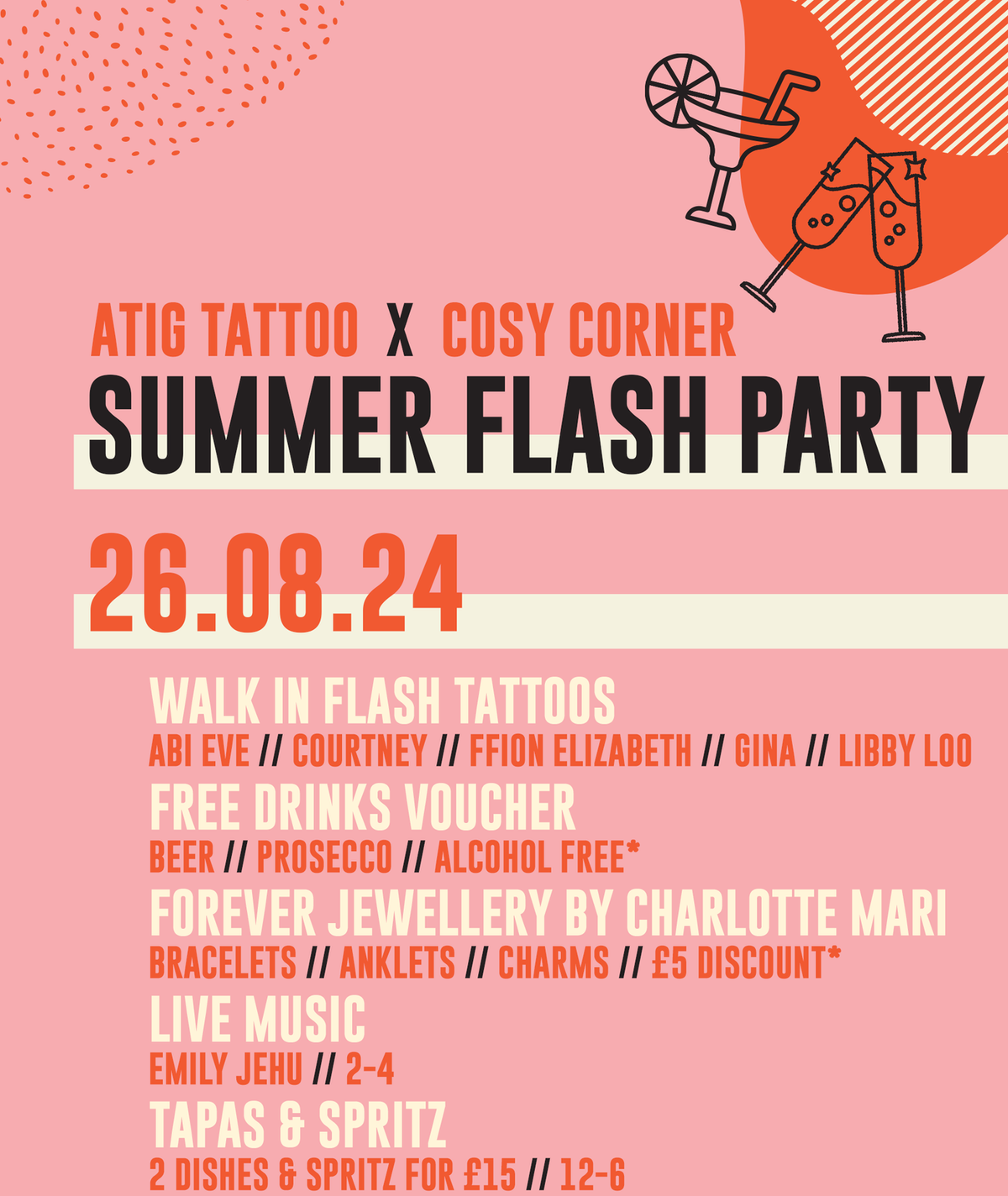 Summer flash party 26th August-Cosy Corner Porthcawl