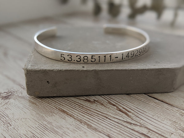 Sterling Silver Coordinate Cuff Bracelet