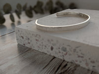 Hammered Secret Message Cuff Bracelet