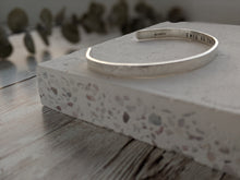 Load image into Gallery viewer, Hammered Secret Message Cuff Bracelet