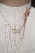 Load image into Gallery viewer, 9ct Gold Personalised Interlocking Rings Necklace