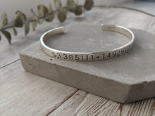 Load image into Gallery viewer, Sterling Silver Coordinate Cuff Bracelet