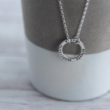 Load image into Gallery viewer, Personalised Sterling Silver Halo Necklace