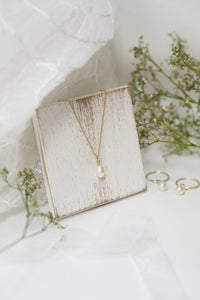 14ct Gold Pearl Drop Necklace