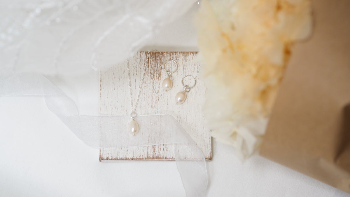 Sterling Silver Pearl Drop Necklace
