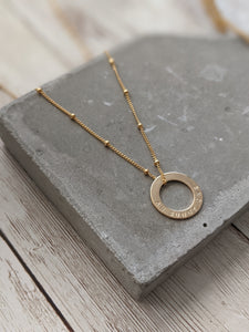 14ct Gold filled satellite halo necklace