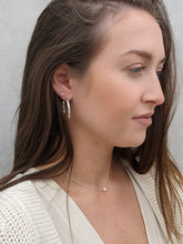 Load image into Gallery viewer, Chunky sterling silver hoop Earrings