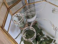 Organic Halo Birthstone Necklace
