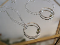 Organic Halo Birthstone Necklace