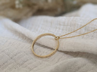 9ct Gold Organic Circle Necklace
