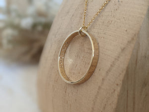 9ct Gold Organic Circle Necklace