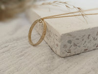 9ct Gold Organic Circle Necklace