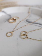 Load image into Gallery viewer, 9ct Gold Satellite Halo Necklace
