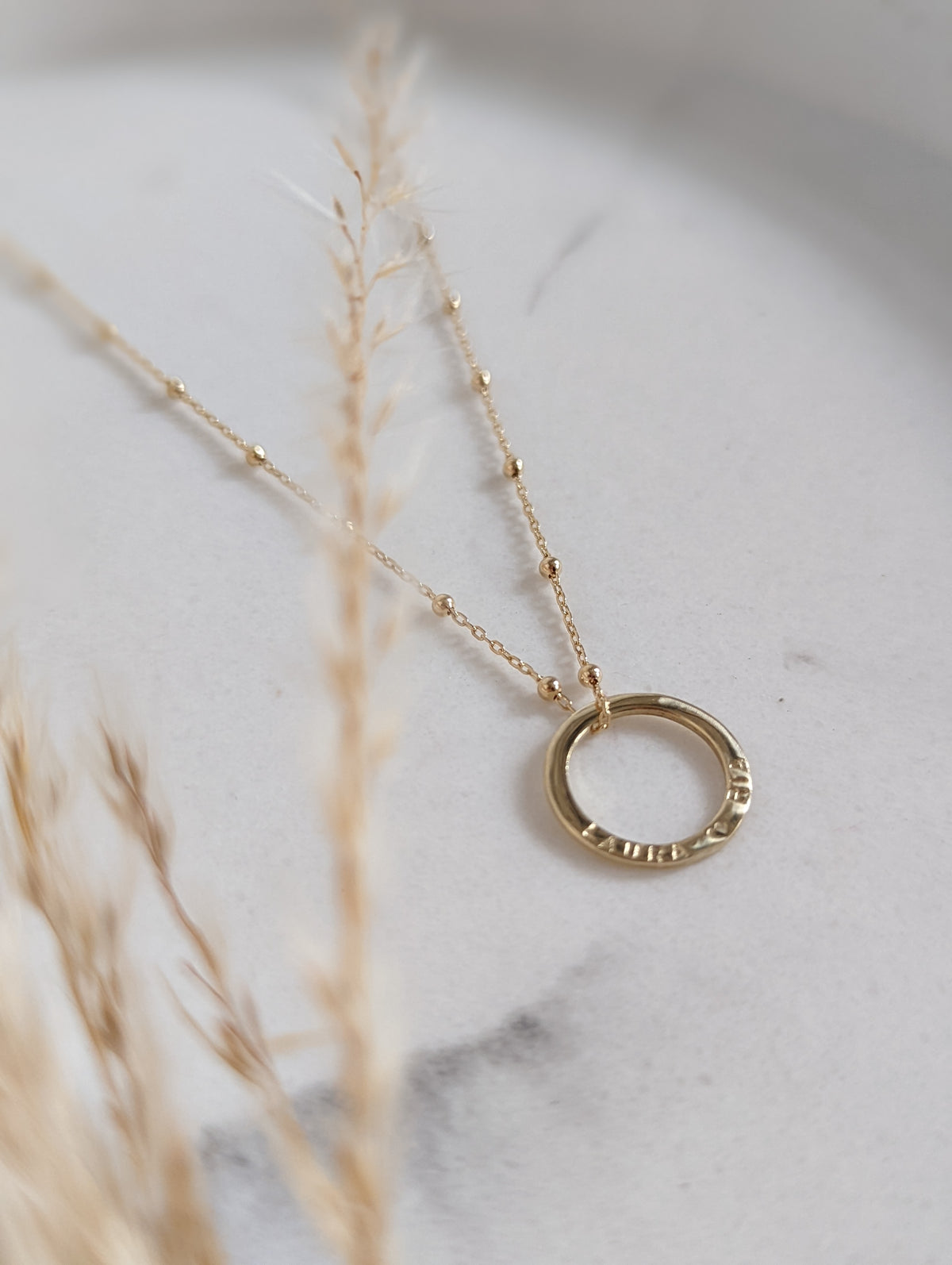 9ct Gold Satellite Halo Necklace