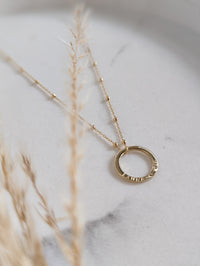 9ct Gold Satellite Halo Necklace
