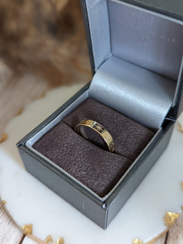 Personalised 9ct Solid Gold Midnight Band