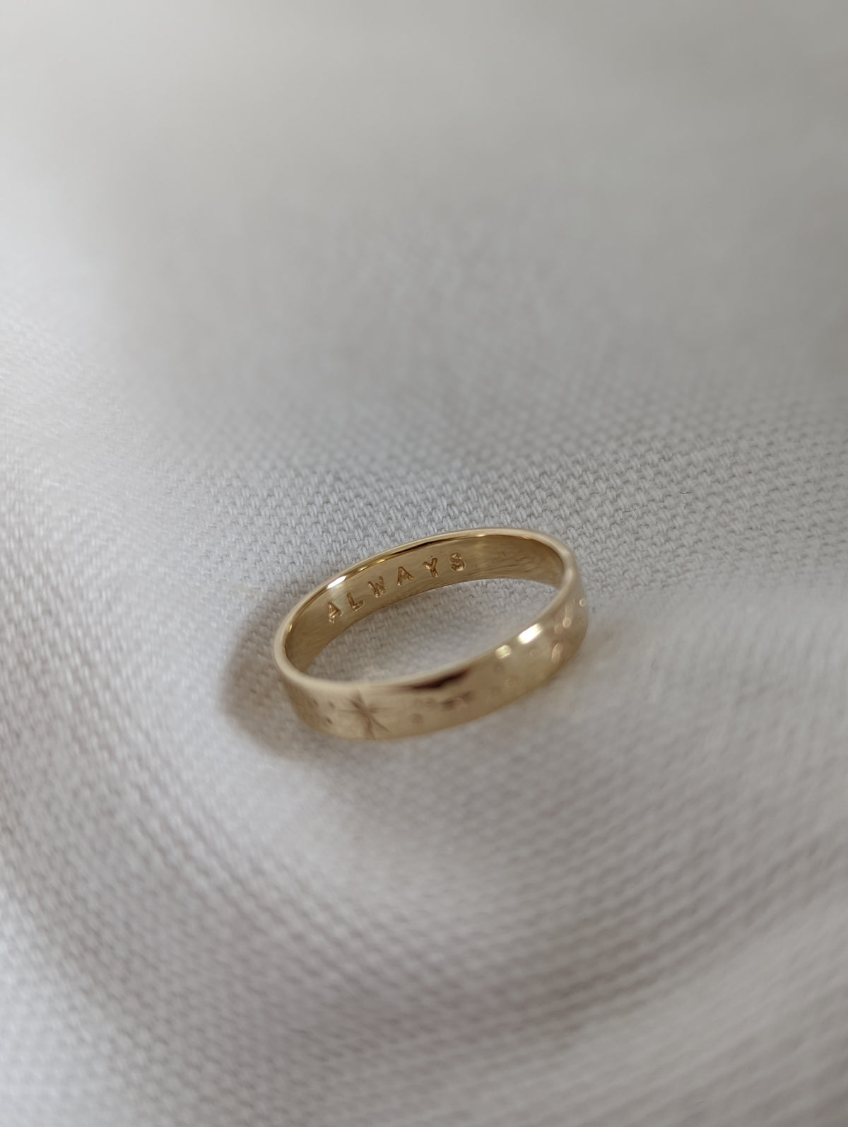 Personalised 9ct Solid Gold Midnight Band