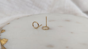 14ct Gold Filled Circle Stud Earrings