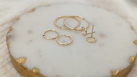 14ct Gold Filled Circle Stud Earrings