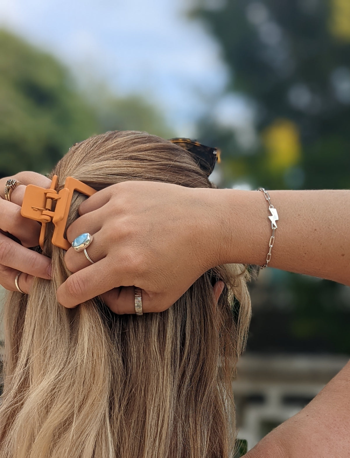 Sterling Silver Lightning Bolt Bracelet