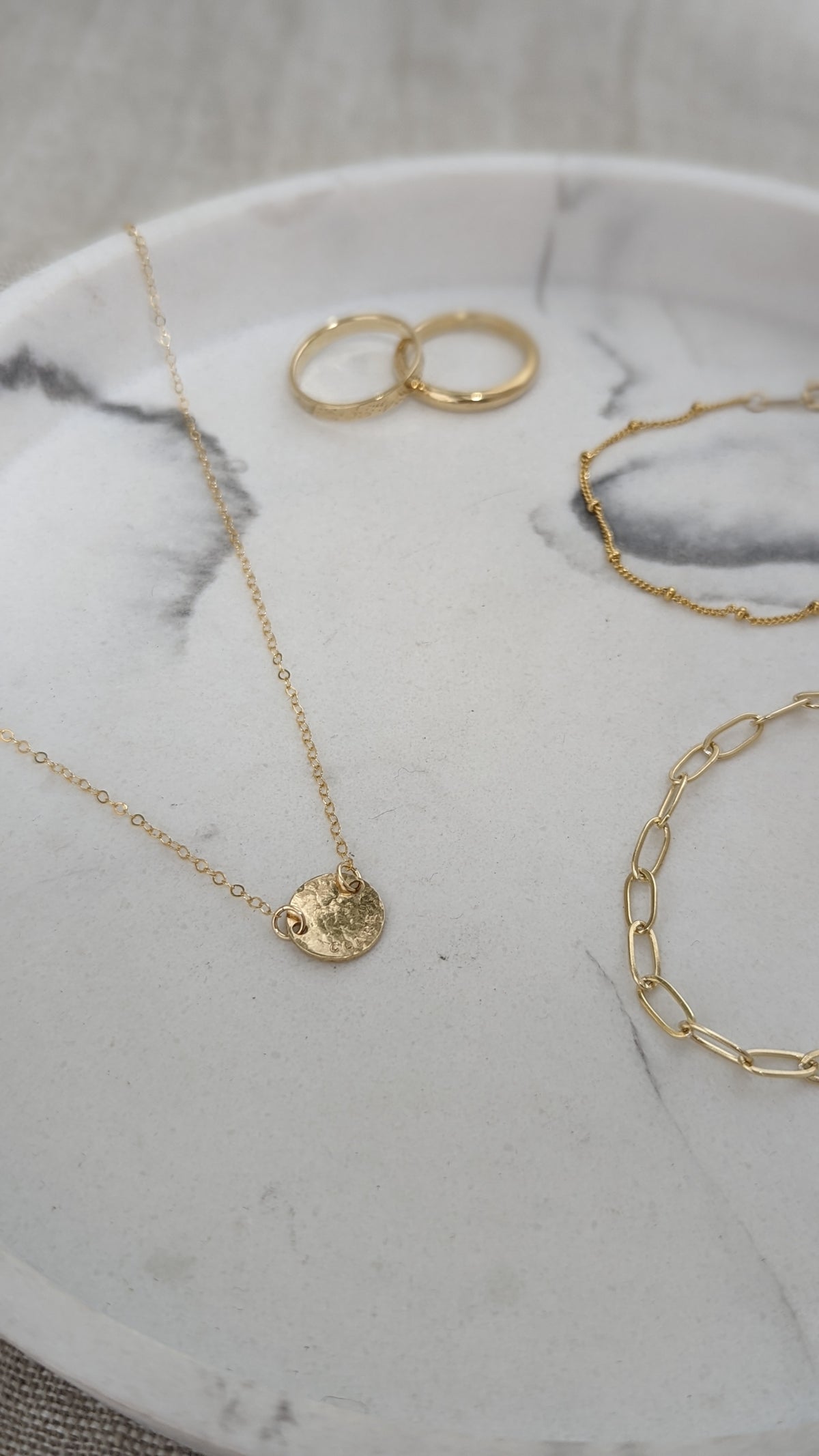 Hammered Gold Asher Necklace