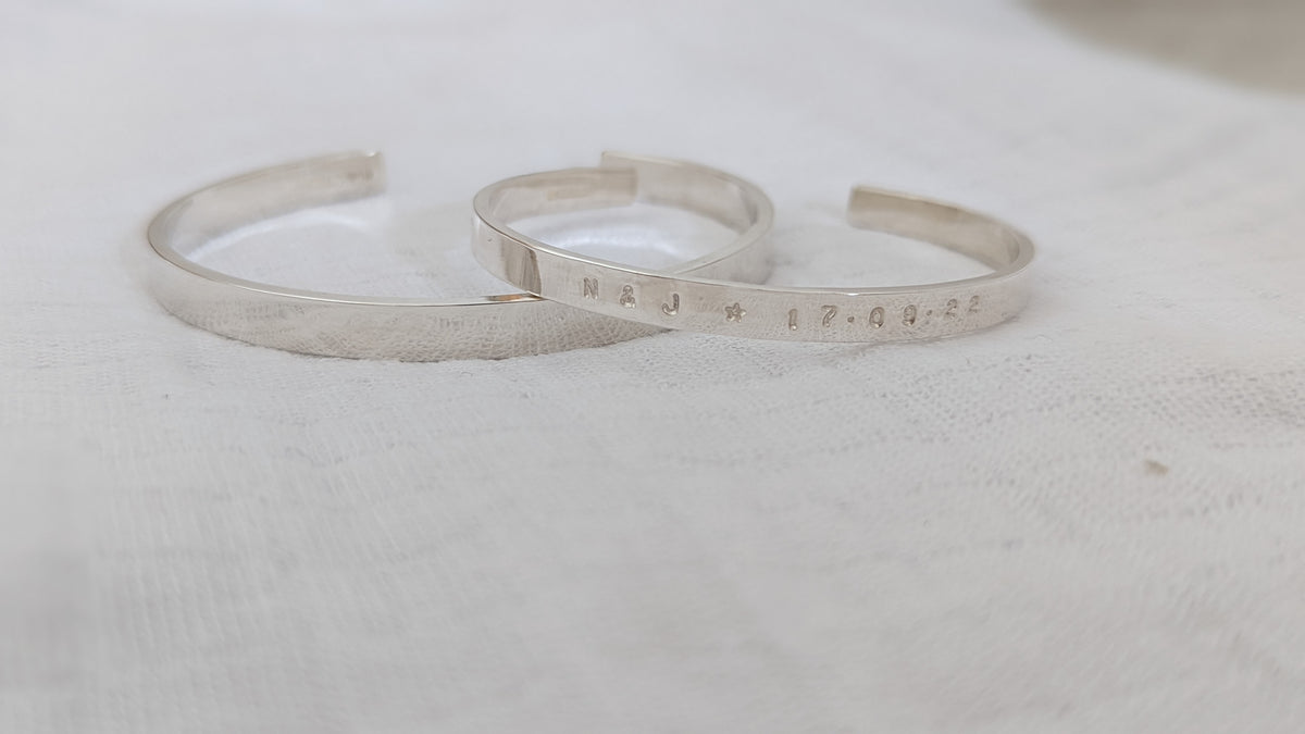 Personalised Sterling Silver Cuff Bracelet