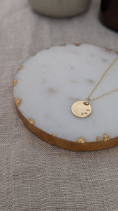 Personalised Hammered 9ct Gold Necklace